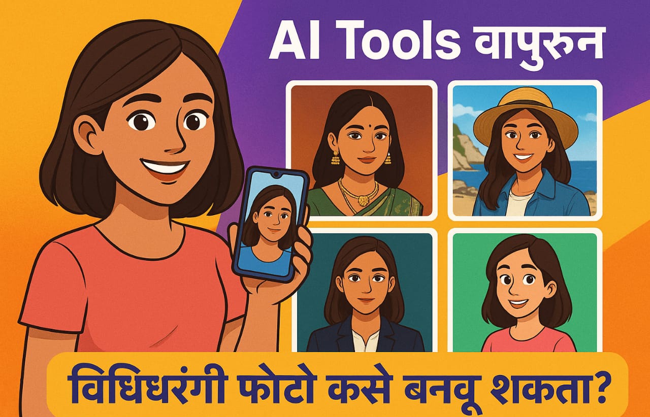 AI Tools वापरून स्वतःचे वेगवेगळे फोटो कसे बनवाल? | Remini, Fotor, Photo AI वापरायला शिका:फोटोशूटशिवाय प्रोफेशनल, क्रिएटिव्ह आणि कार्टून शैलीचे फोटो तयार करा! Remini, Fotor, आणि Photo AI सारख्या AI Tools चा वापर करून आपल्या चेहऱ्याचे वेगवेगळ्या शैलीत रूपांतर करा – तेही काही मिनिटांत!